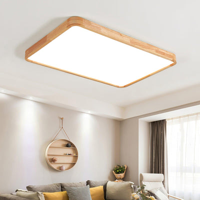 Aldalaya Ceiling Light Wooden Geometric LED