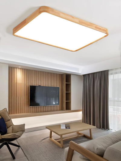 Aldalaya Ceiling Light Wooden Geometric LED