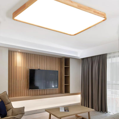 Lustra Ceiling Light Wooden Geometric LED