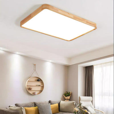 Aldalaya Ceiling Light Wooden Geometric LED