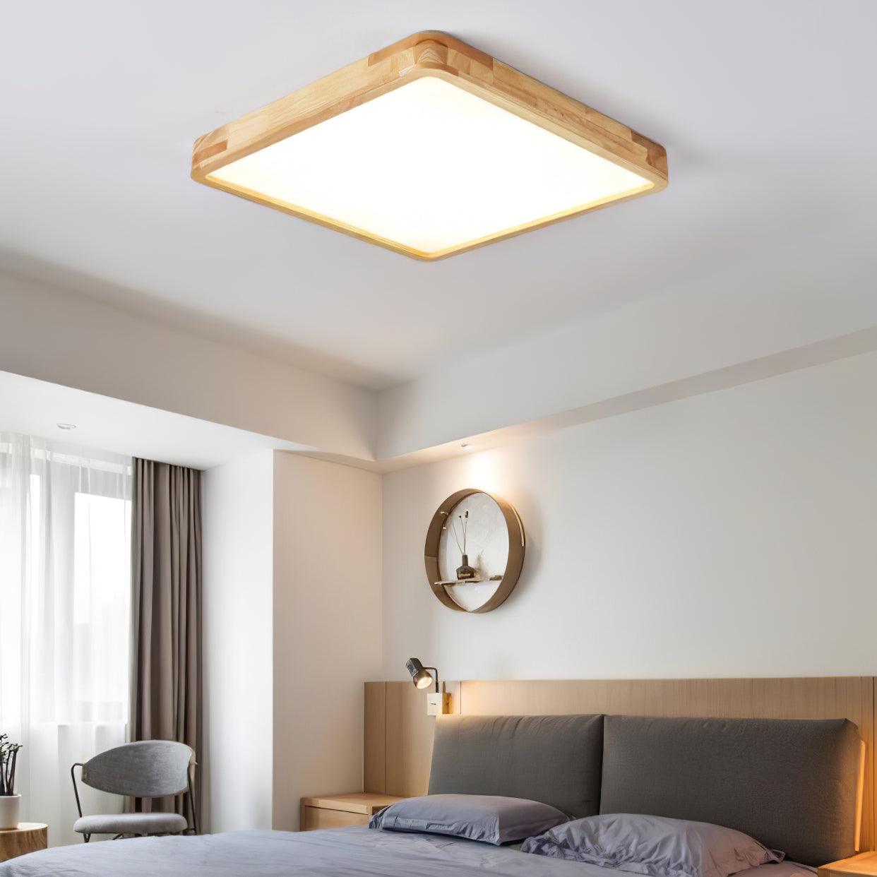 Aldalaya Ceiling Light Wooden Geometric LED