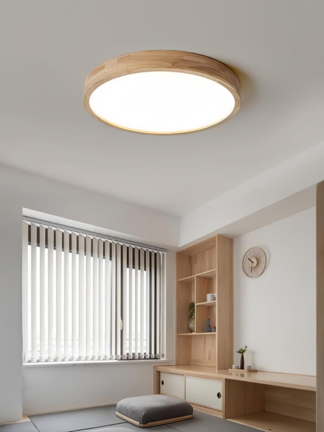 Aldalaya Ceiling Light Wooden Geometric LED