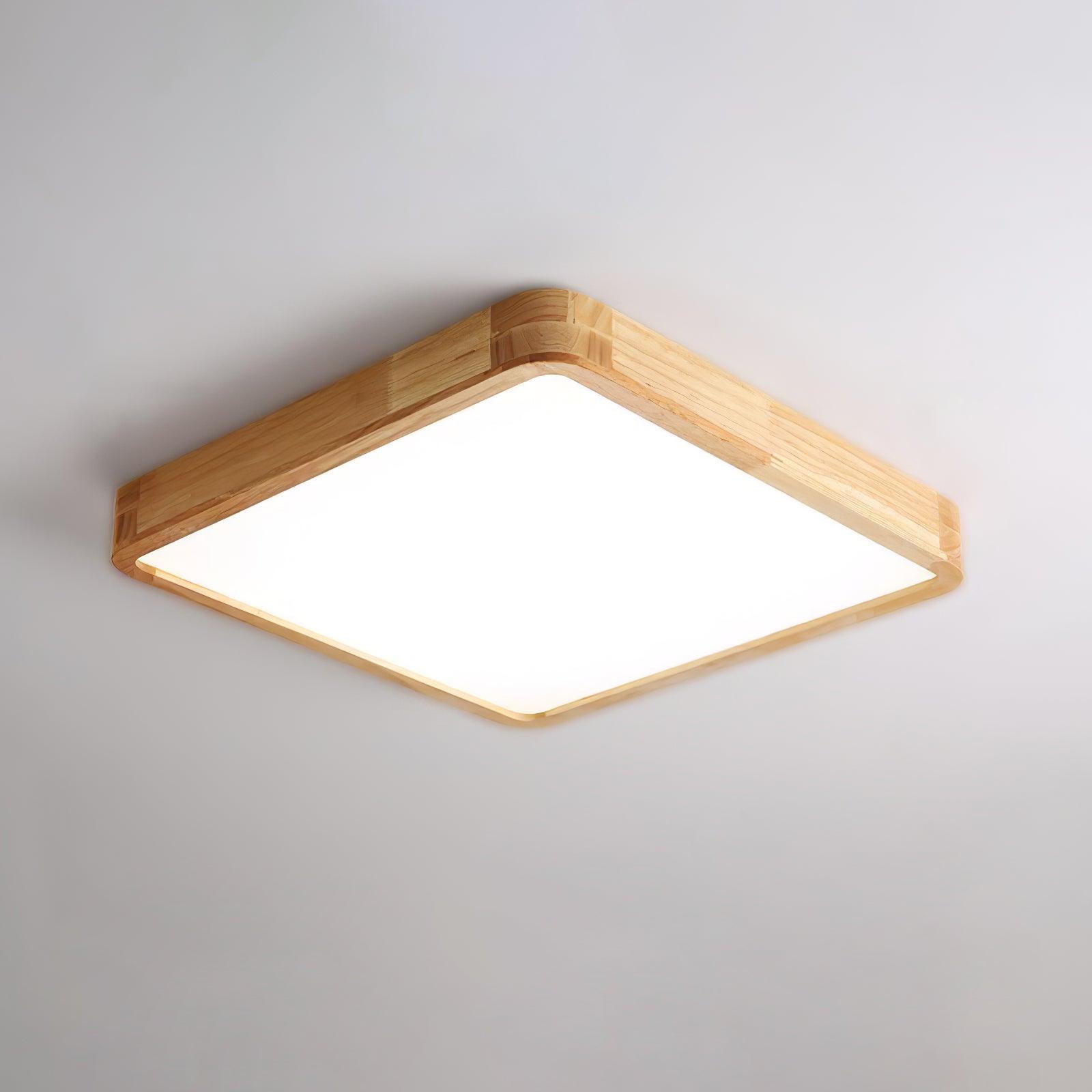 Aldalaya Ceiling Light Wooden Geometric LED