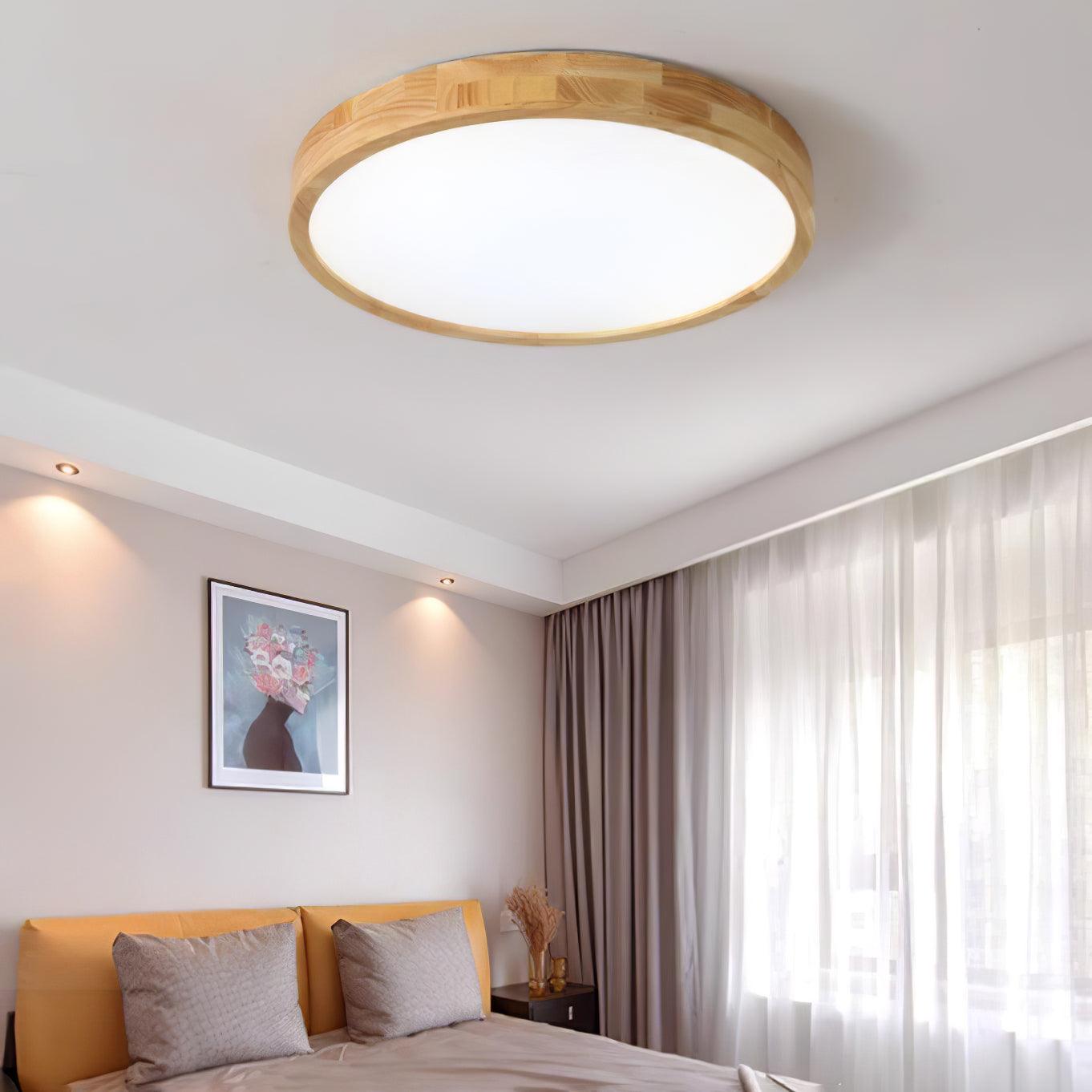 Aldalaya Ceiling Light Wooden Geometric LED