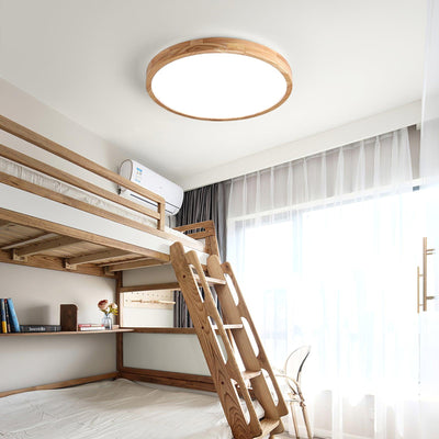 Aldalaya Ceiling Light Wooden Geometric LED