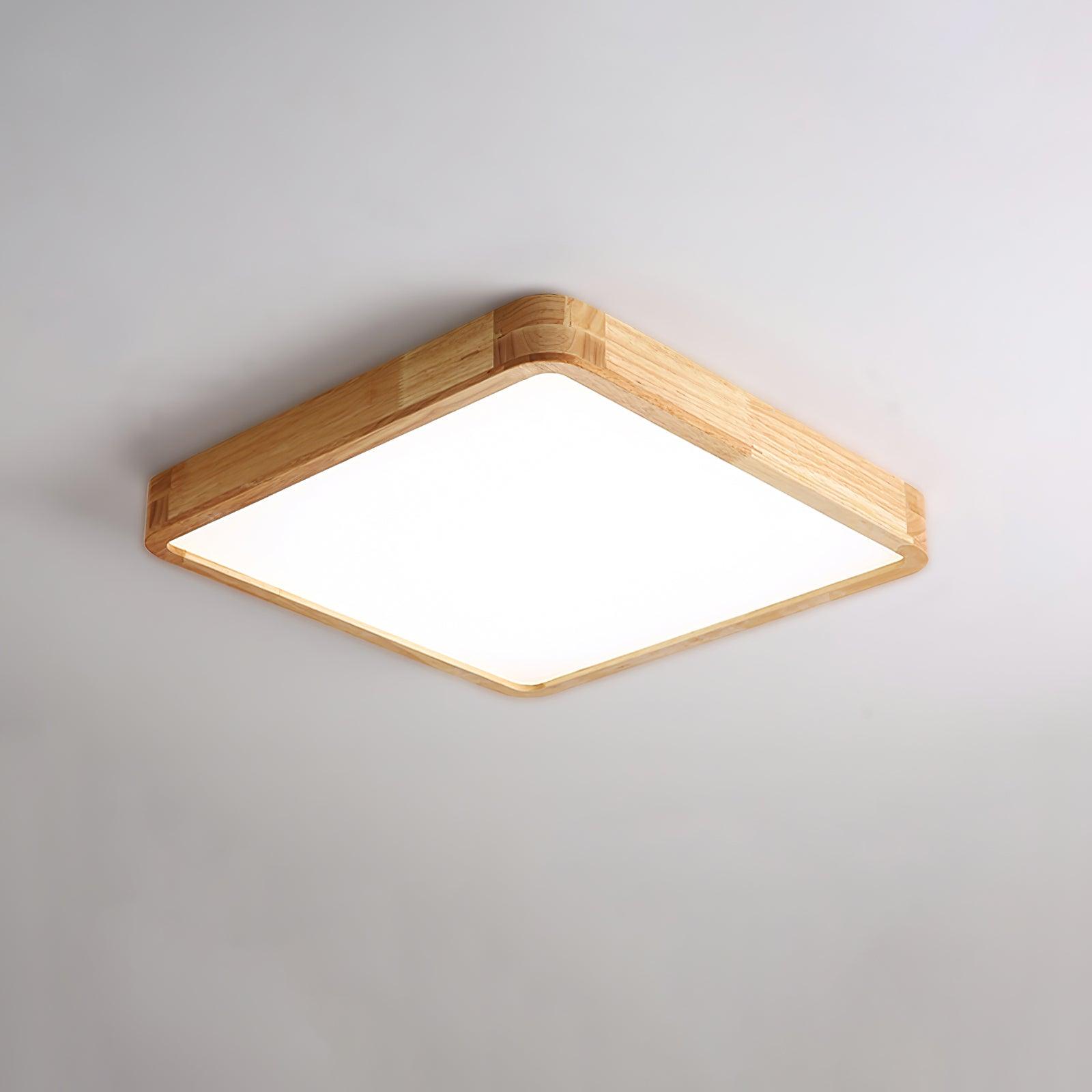 Aldalaya Ceiling Light Wooden Geometric LED