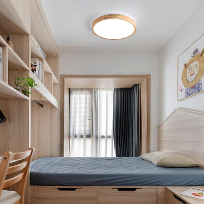 Aldalaya Ceiling Light Wooden Geometric LED