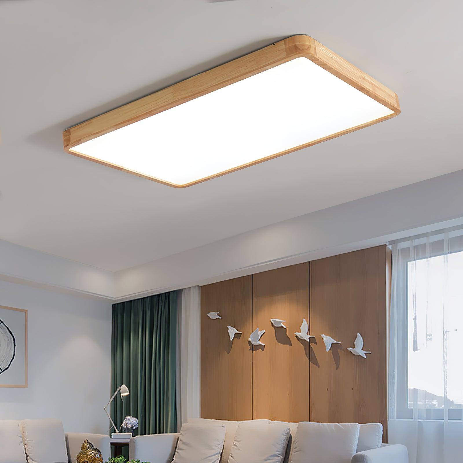 Aldalaya Ceiling Light Wooden Geometric LED