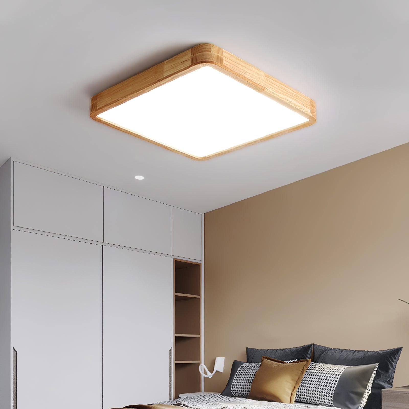 Aldalaya Ceiling Light Wooden Geometric LED