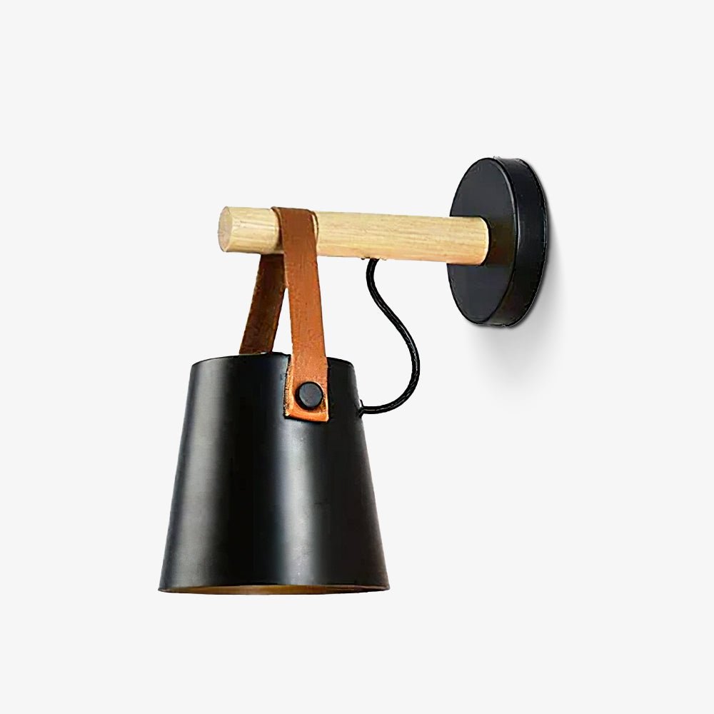Virixon Wood Leather Wall Lamp