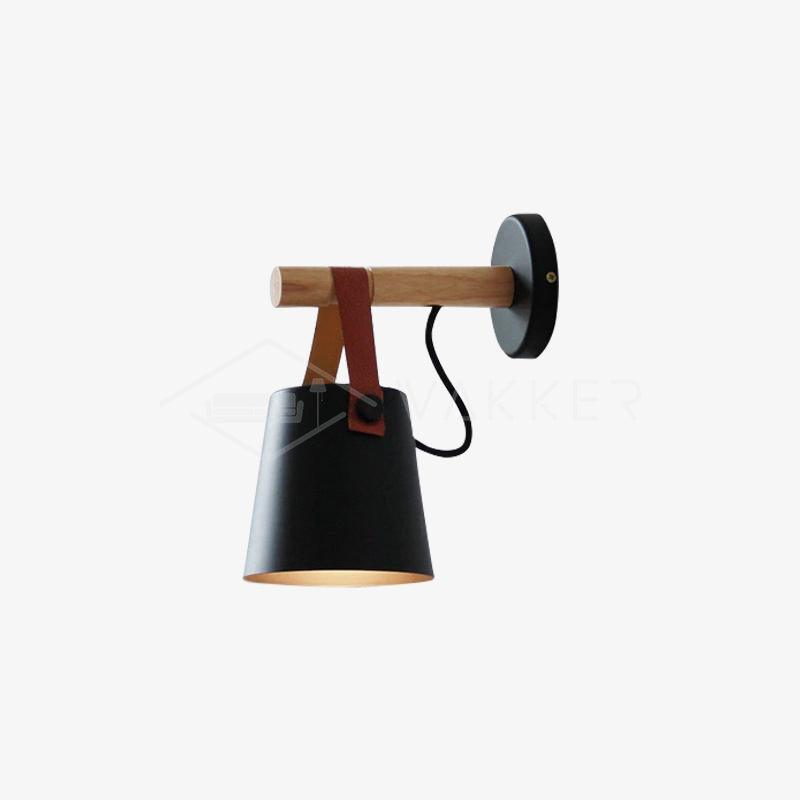 Virixon Wood Leather Wall Lamp