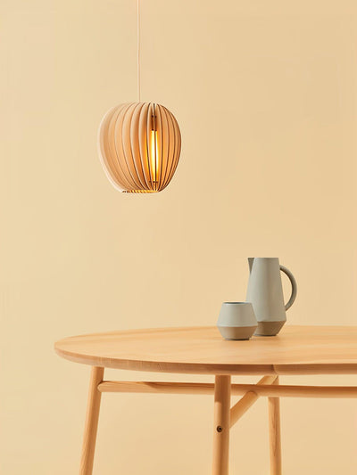 Jior Elegance Unique Orb Wooden Pendant Lamp