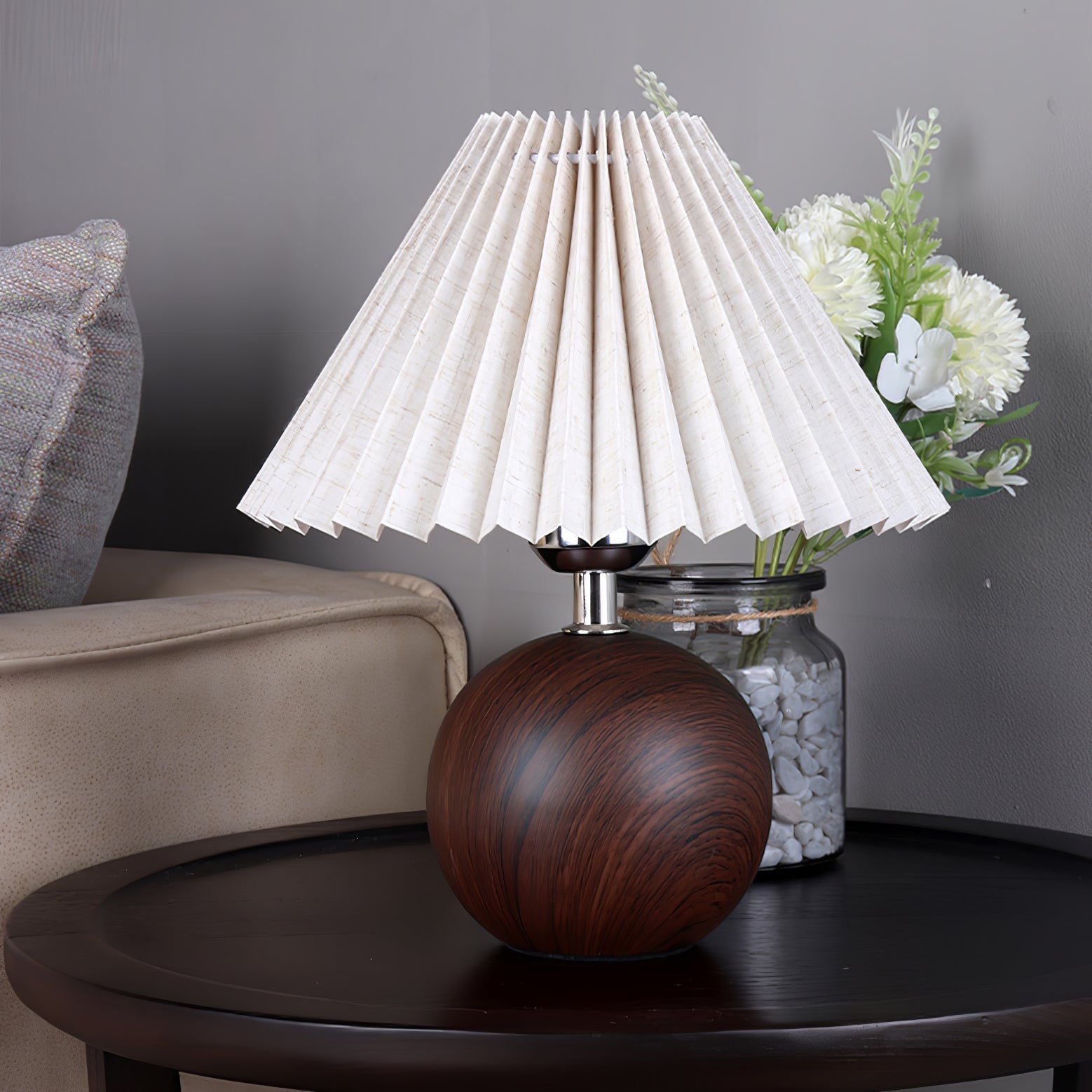 Zesilon Wooden Ball Table Lamp