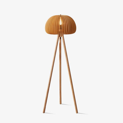 Zetalyre Wooden Tripod Floor Lamp