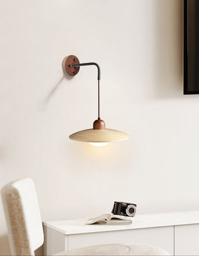 Sylaaria Wooden Saucer Wall Sconce