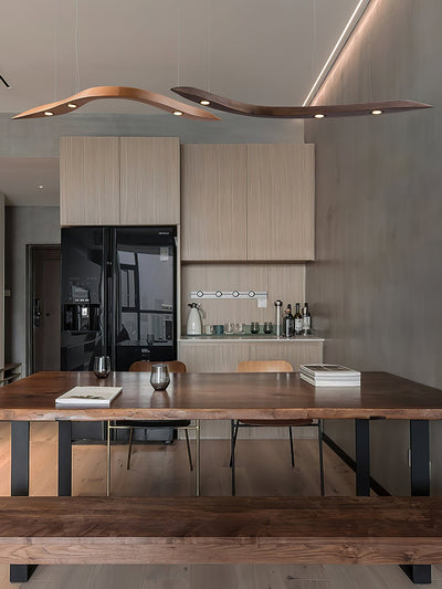 Queral Flow Minimalist Wood Pendant Lamp