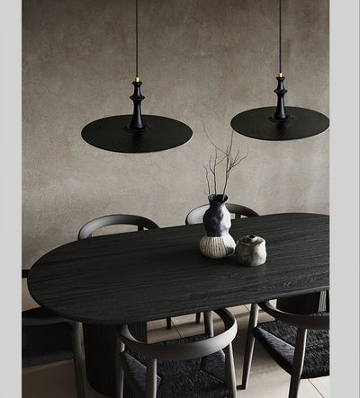 Spindle Wooden Spin Pendant Light
