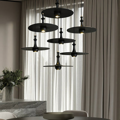 Spindle Wooden Spin Pendant Light