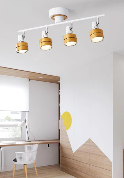 Elsorila Elegance Adjustable Spot Wooden Ceiling Lamp