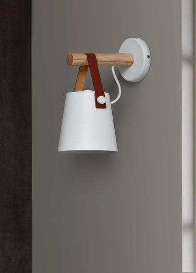 Virixon Wood Leather Wall Lamp