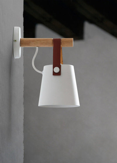 Virixon Wood Leather Wall Lamp