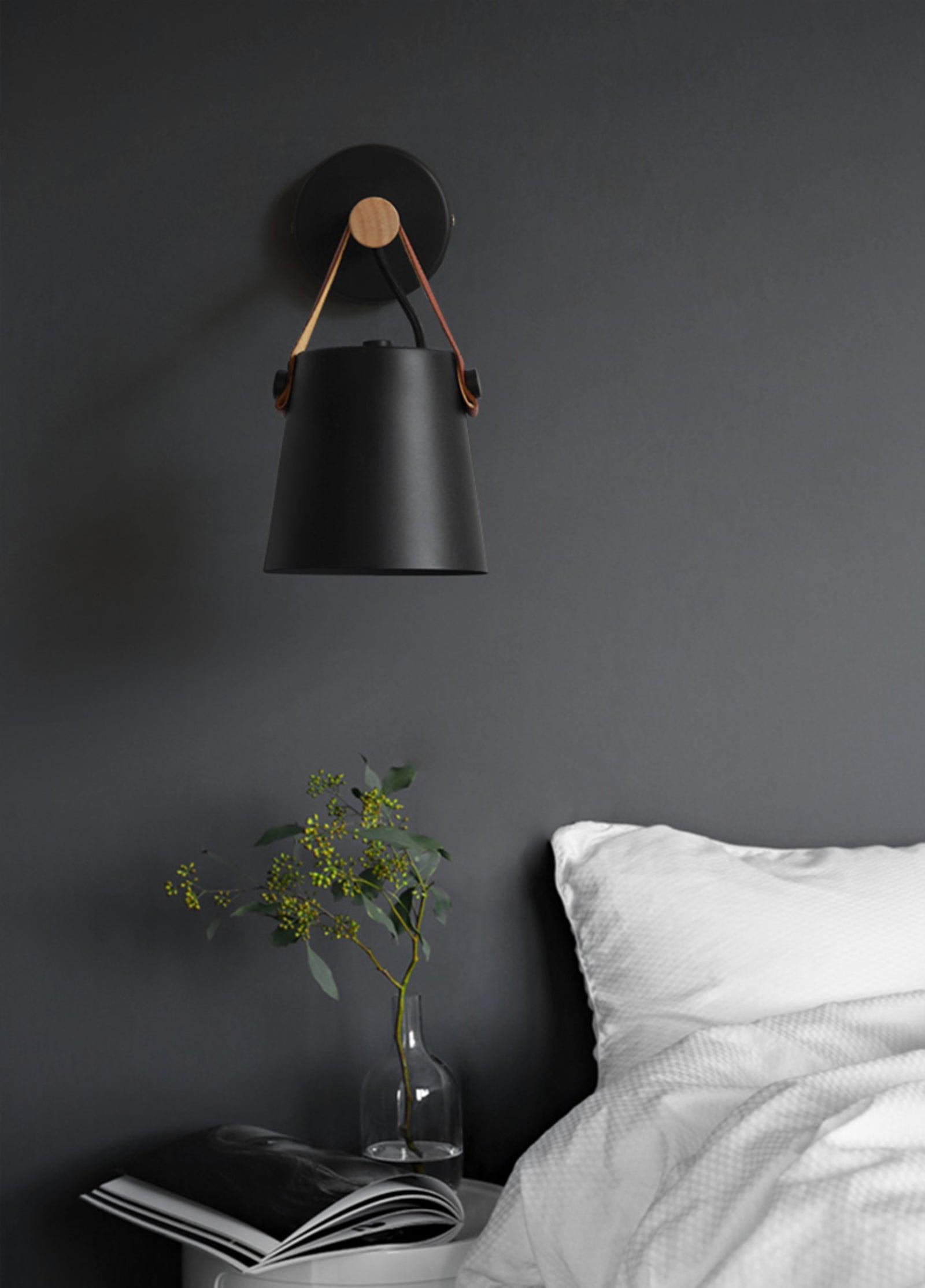 Virixon Wood Leather Wall Lamp