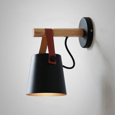 Virixon Wood Leather Wall Lamp