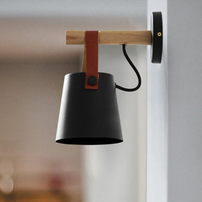 Virixon Wood Leather Wall Lamp