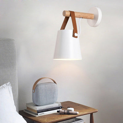 Virixon Wood Leather Wall Lamp