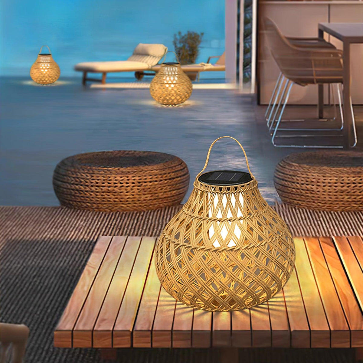 Isenor Woven Sphere Lantern Outdoor Lamp