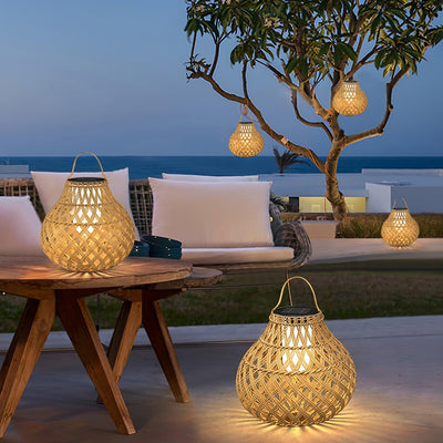 Isenor Woven Sphere Lantern Outdoor Lamp