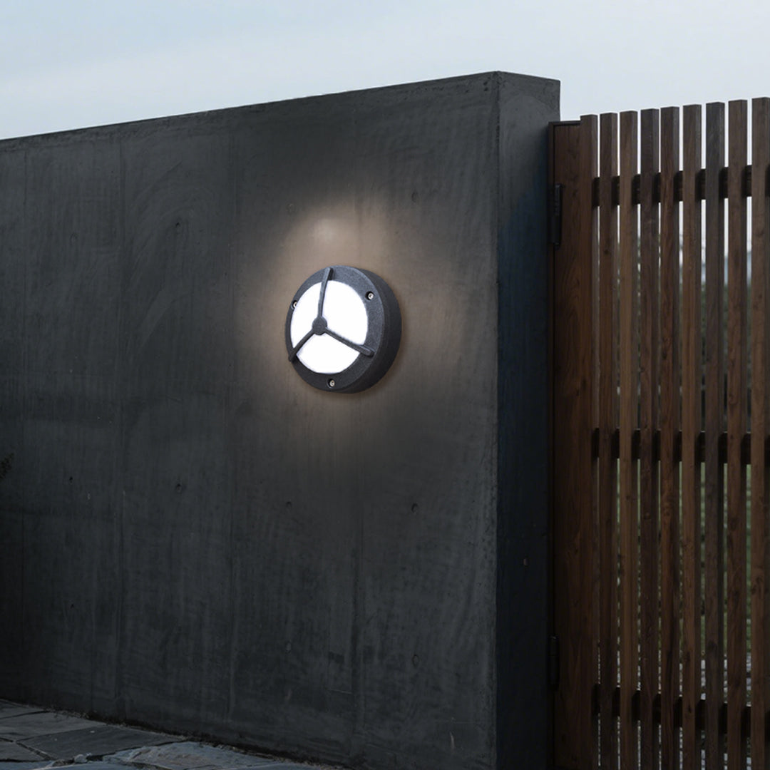 Weaver Minimalist Trisection Aluminum Outdoor Wall Light