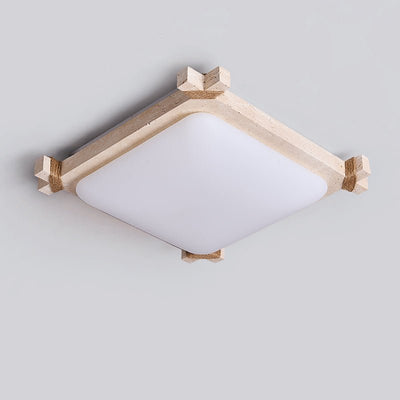Arlo Square Yellow Travertine Ceiling Lamp