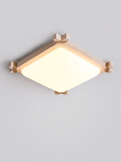 Arlo Square Yellow Travertine Ceiling Lamp
