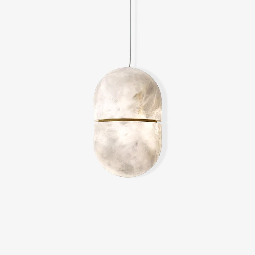 Satatr Alabaster Pendant Light Capsule-shaped