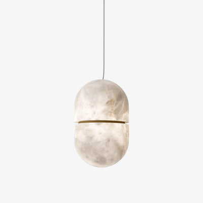 Satatr Alabaster Pendant Light Capsule-shaped