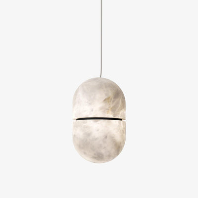 Satatr Alabaster Pendant Light Capsule-shaped