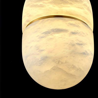 Satatr Alabaster Pendant Light Capsule-shaped