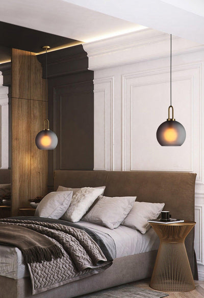 Sevelo Pendant Lamp Frosted Glass Swag Adjustable