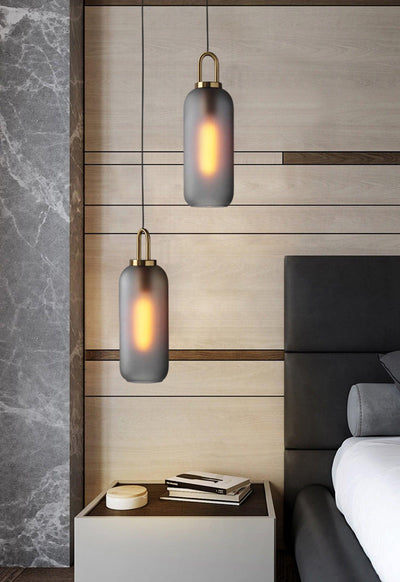 Sevelo Pendant Lamp Frosted Glass Swag Adjustable