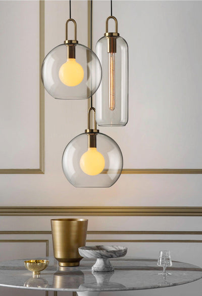 Sevelo Pendant Lamp Frosted Glass Swag Adjustable
