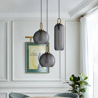 Sevelo Pendant Lamp Frosted Glass Swag Adjustable