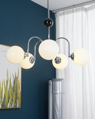 Halion Chandelier Rod Frame and White