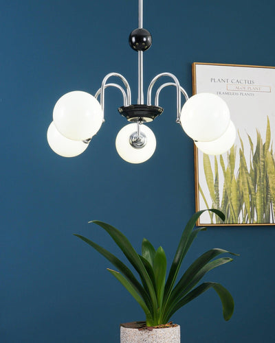 Halion Chandelier Rod Frame and White