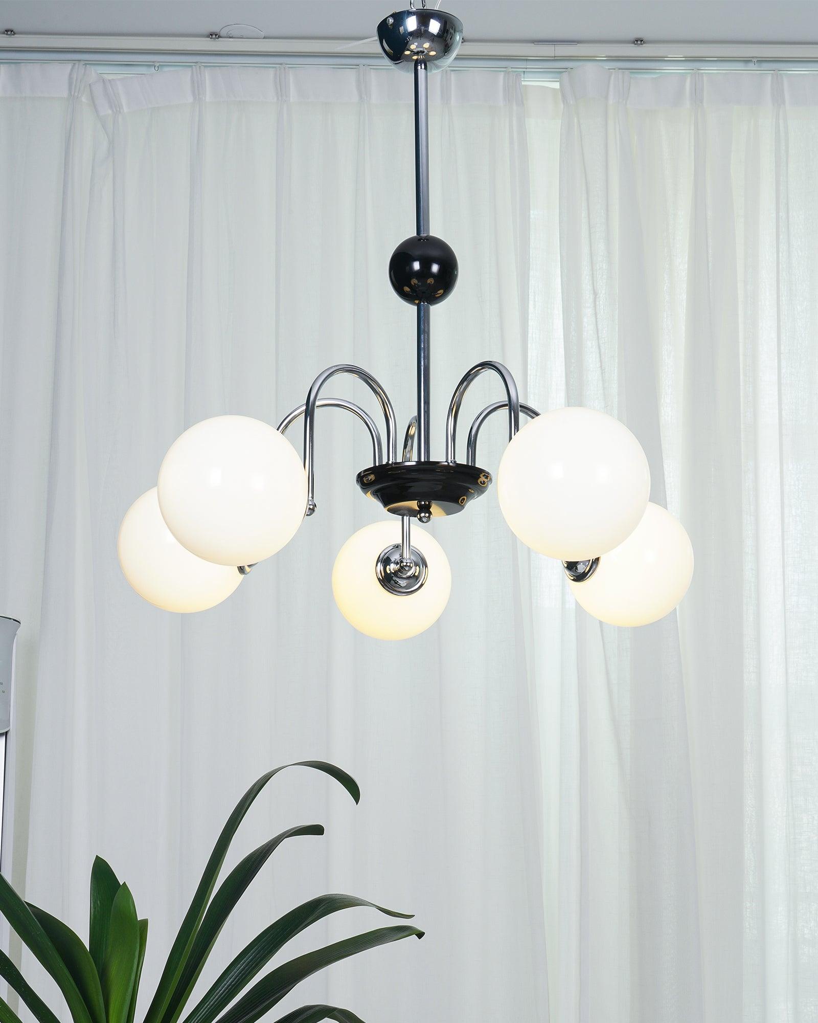 Halion Chandelier Rod Frame and White