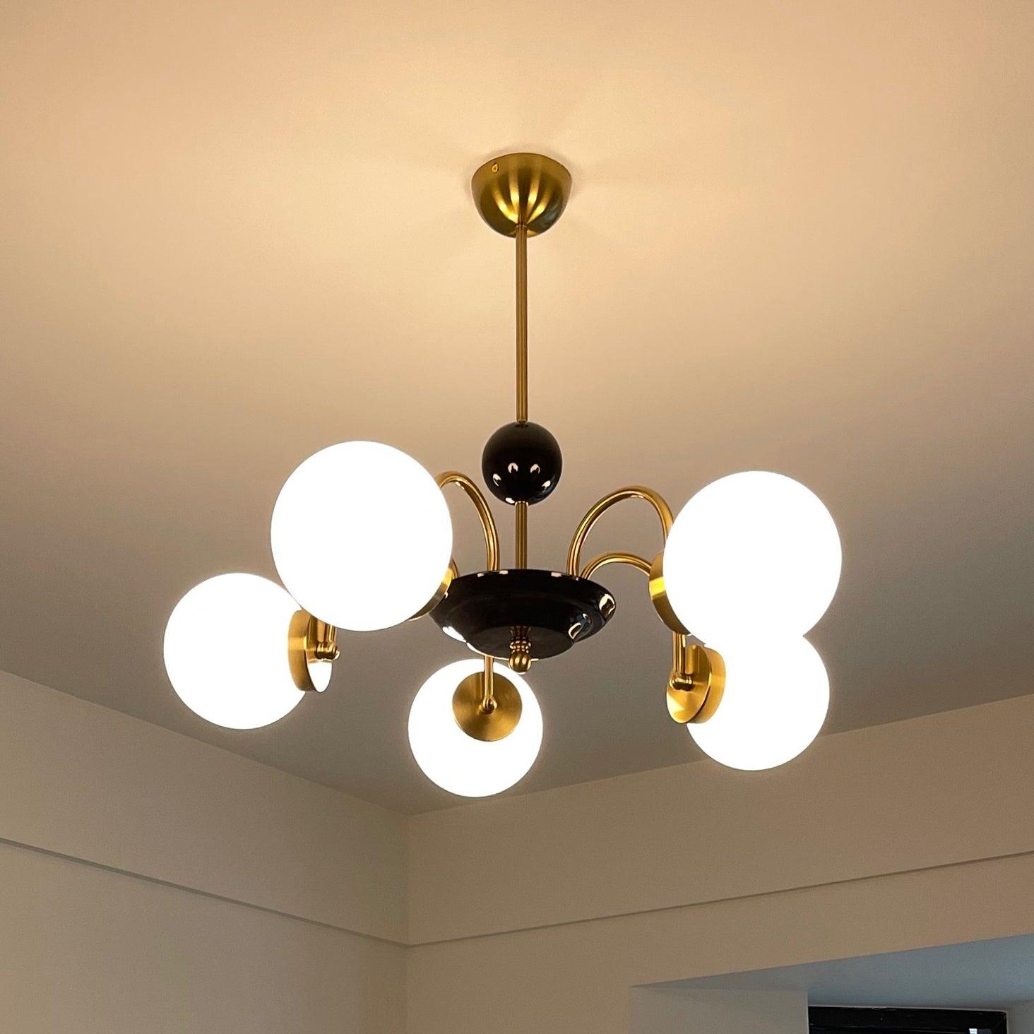 Halion Chandelier Rod Frame and White