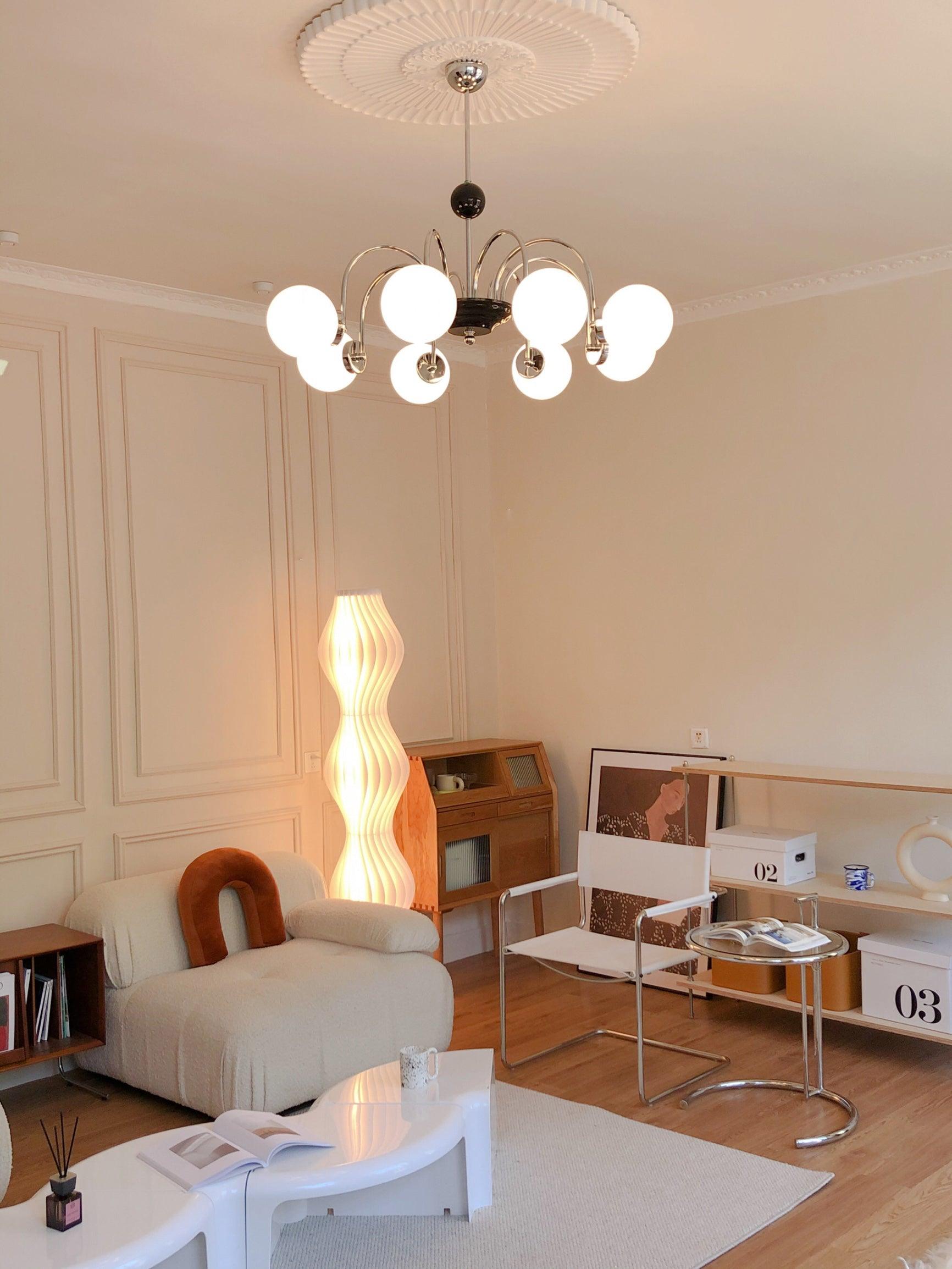Halion Chandelier Rod Frame and White