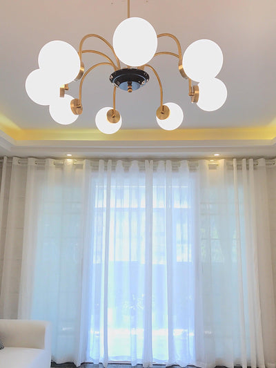 Halion Chandelier Rod Frame and White