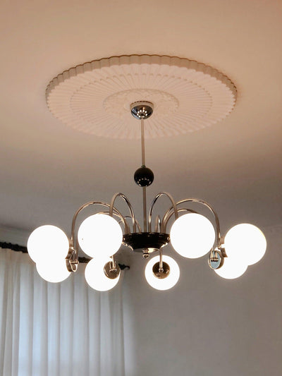 Halion Chandelier Rod Frame and White