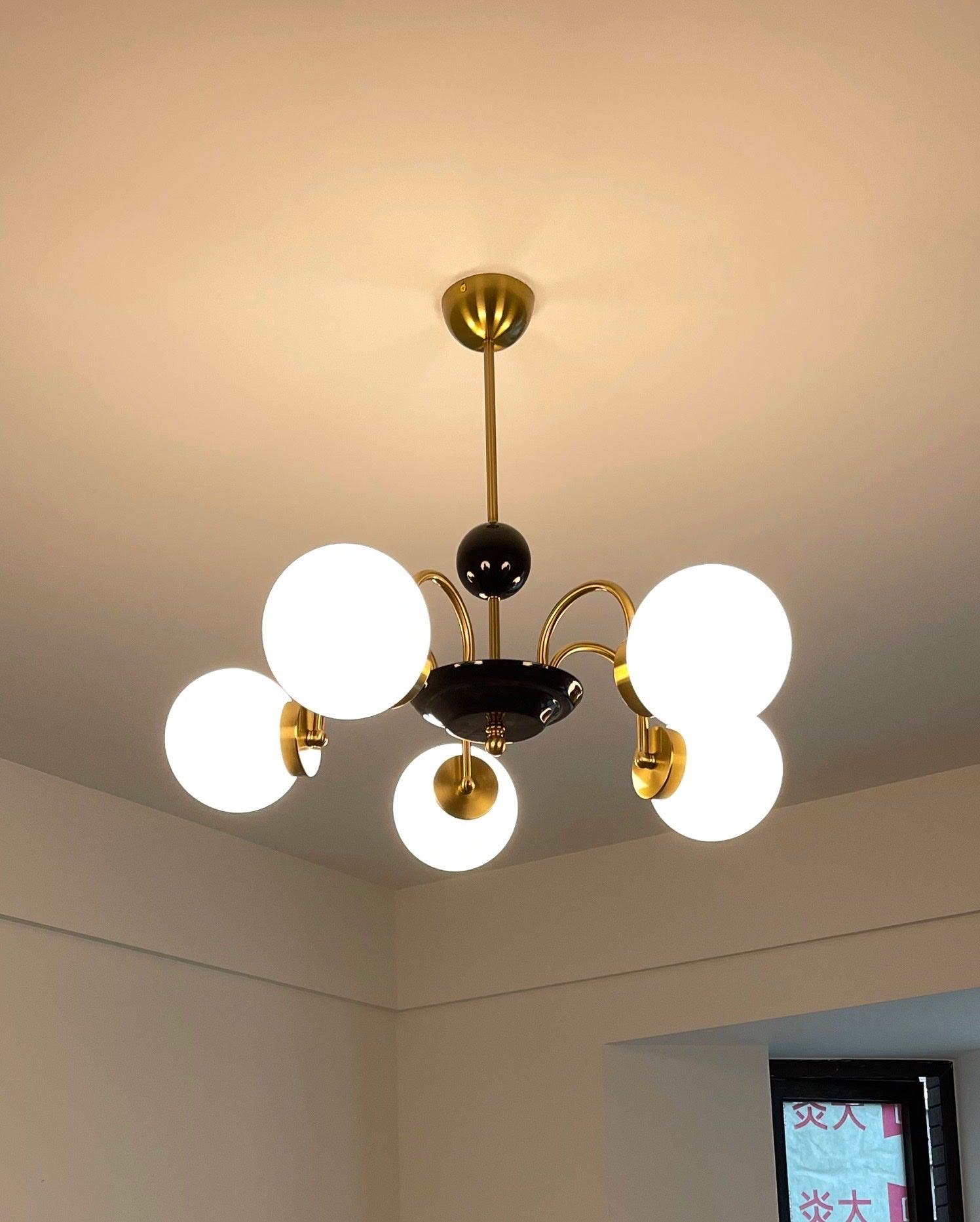 Halion Chandelier Rod Frame and White